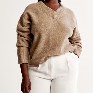 Abercrombie & Fitch V Neck Knit Pullover Sweater Sz X-Small